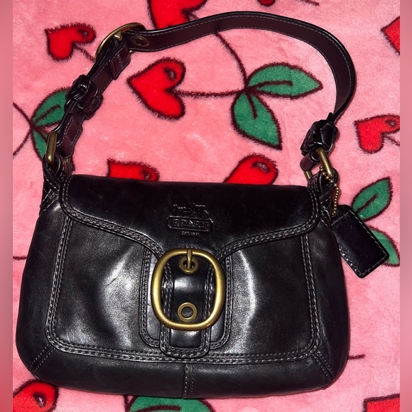 Coach Handbags - Coach Bleecker Legacy Tattersall Flap Shoulder Bag Black 11427 Y2K vintage EUC